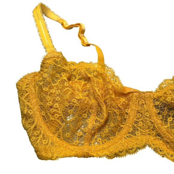 Jourelle Allegra Balconette Underwire Bra Italy Women Lace 34D Adjustable Straps - Picture 2 of 15